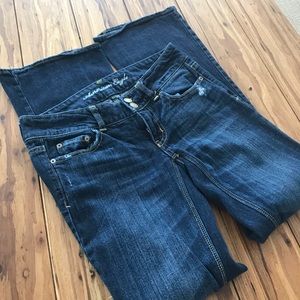 American Eagle Dark Distressed Artist Jeans